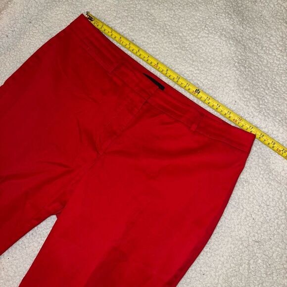 Talbots Women’s Chino Tapered Pants Solid Red Lace Up Ankle Detail 12 EUC - Picture 7 of 11